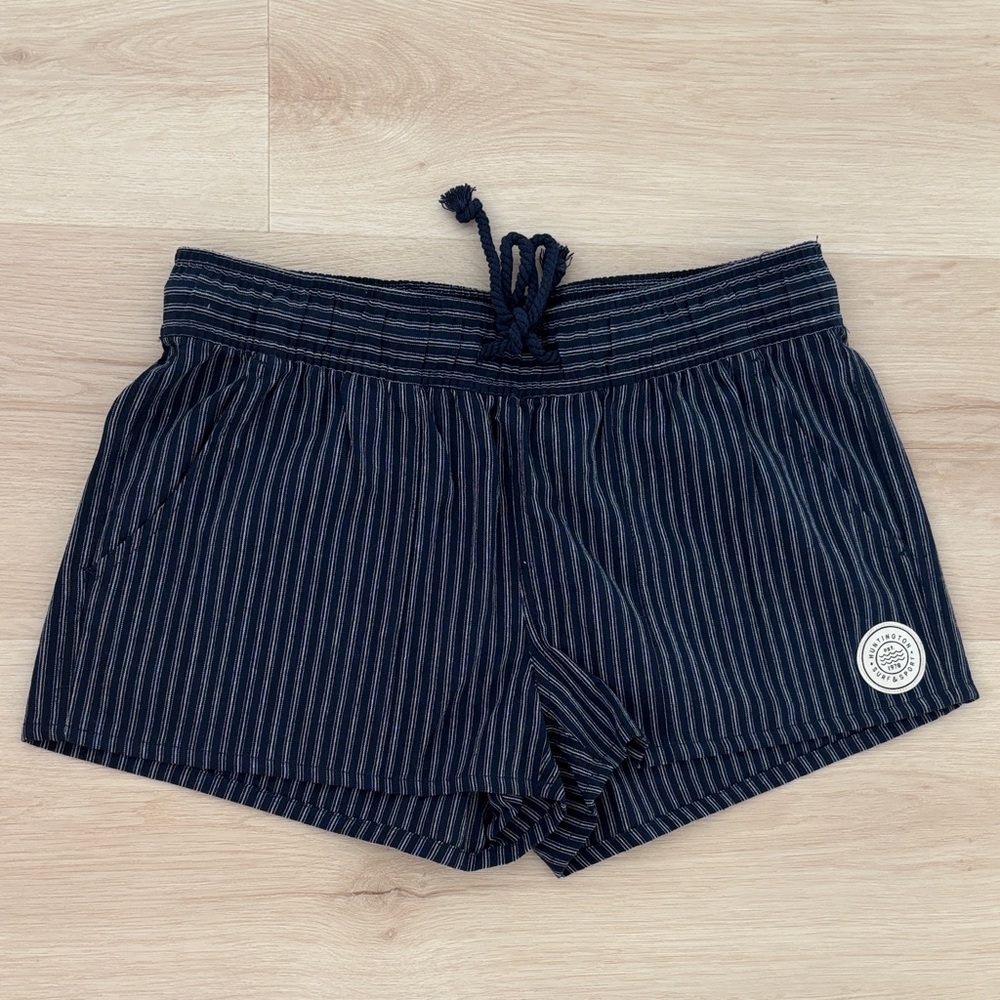 Performance Apparel Style ABY4554 Navy Small Pockets Drawstring Shorts